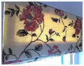 Handmade Roman Blind made with GP&J Baker Embroidered Fabric